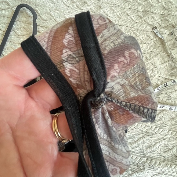 INC International Concepts Black Nylon Patterned Blouse Camisole Women's size M - Picture 16 of 16